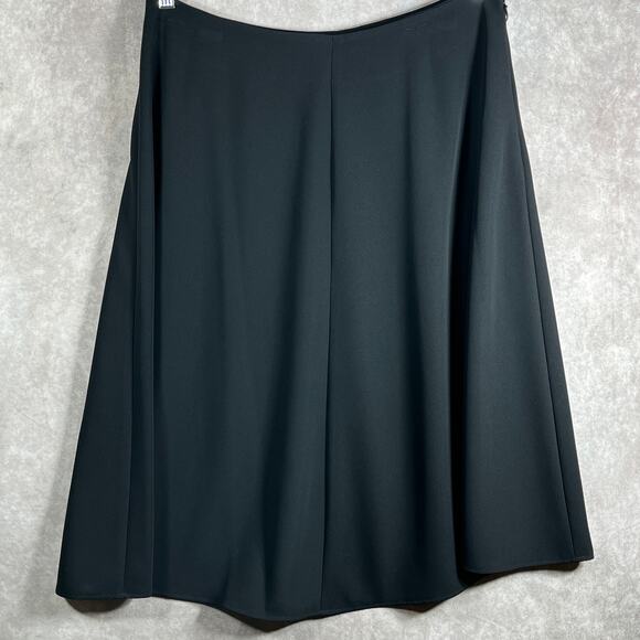 Eileen Fisher Skirt Womens Medium Black Unlined Lightweight Career Business Work - Picture 1 of 11